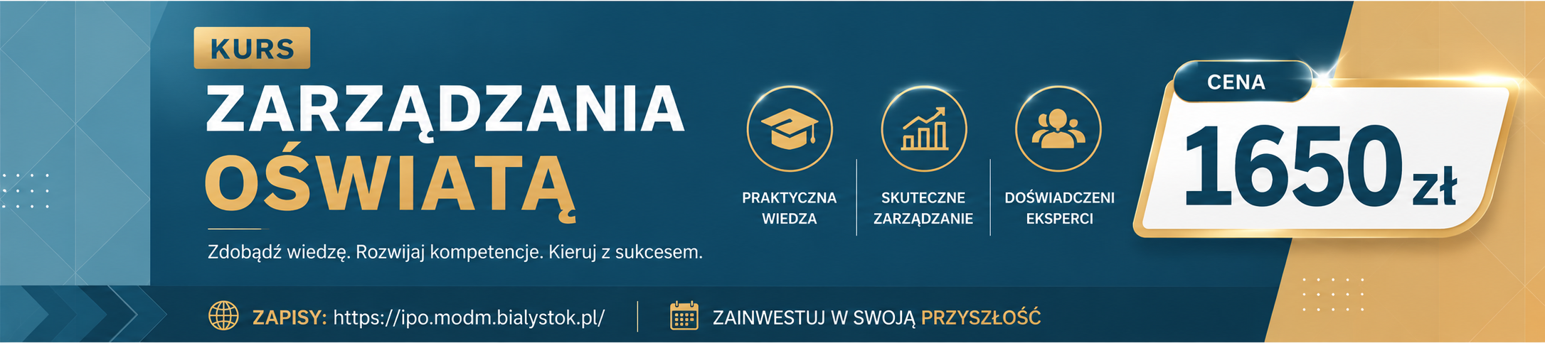 Zarządzanie oświatą - kurs kwalifikacyjny Białystok 2026